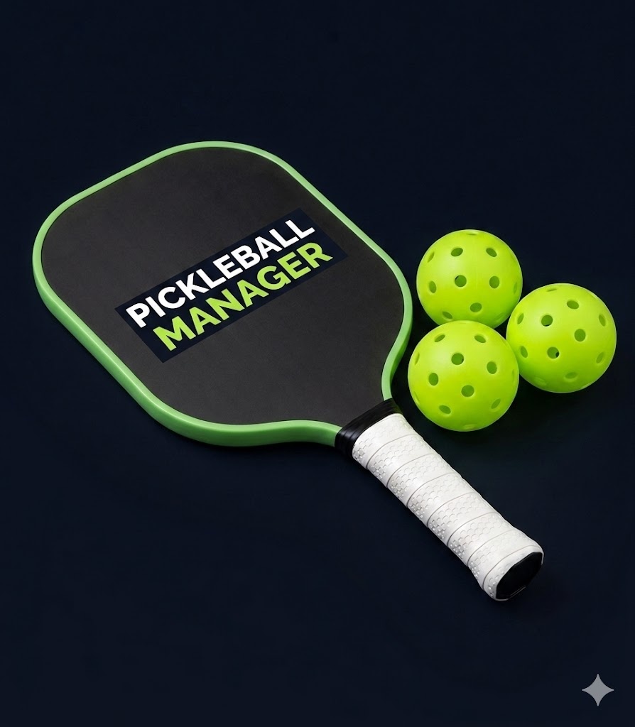 Pickleball Manager - racket and balls